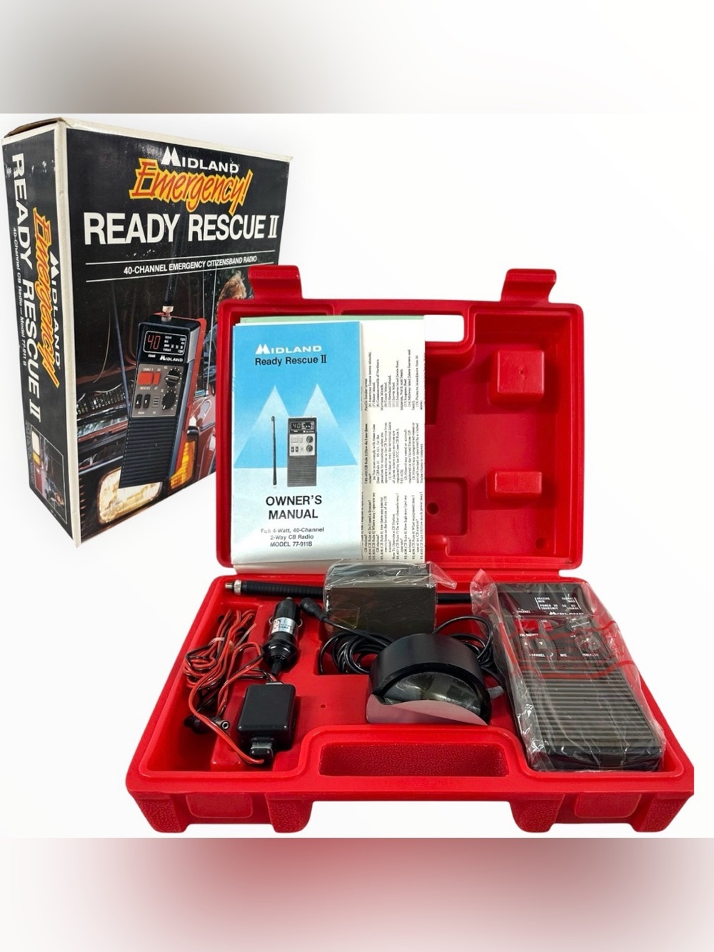 Midland Ready Rescue II 77-911B CB Radio NIB NOS Complete 1983 Vintage